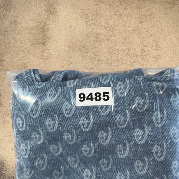 H&M Disney 100 X Monogram Jeans Loose Straight Leg Men 30X32 EUC Rare Light Wash - Picture 11 of 11